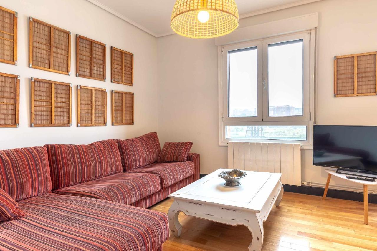 Apartamento Kuia Con Vistas Frontales A La Ria De Bilbao Cerca Del Metro Erandio Bagian luar foto